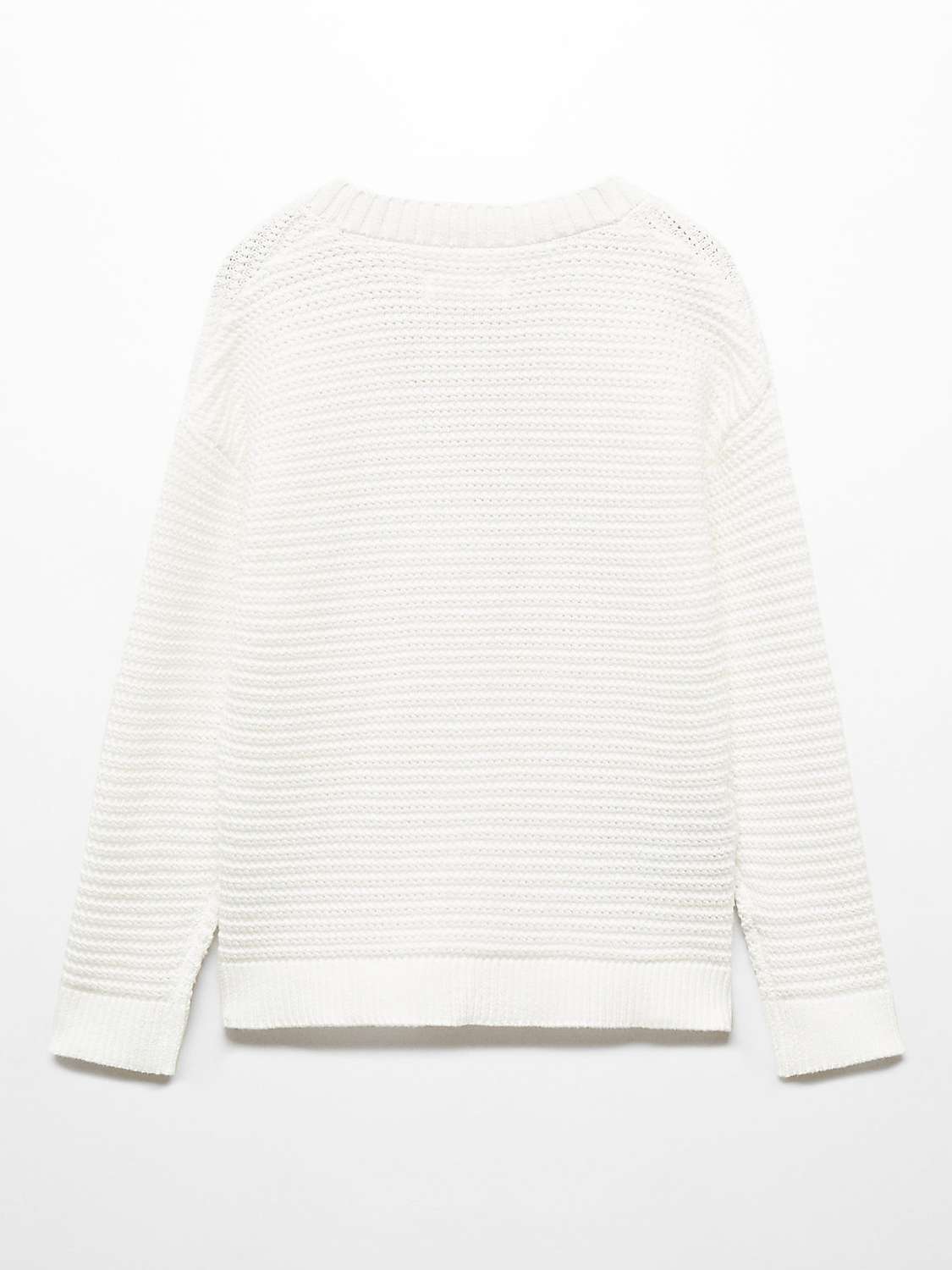 Buy Mango Kids' Luna Cotton Knit Cardigan, Natural White Online at johnlewis.com