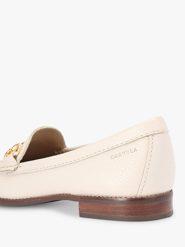 Carvela Click Leather Slip On Loafers, Natural Putty