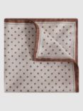 Reiss Vecchia Polka Dot Print Silk Handkerchief
