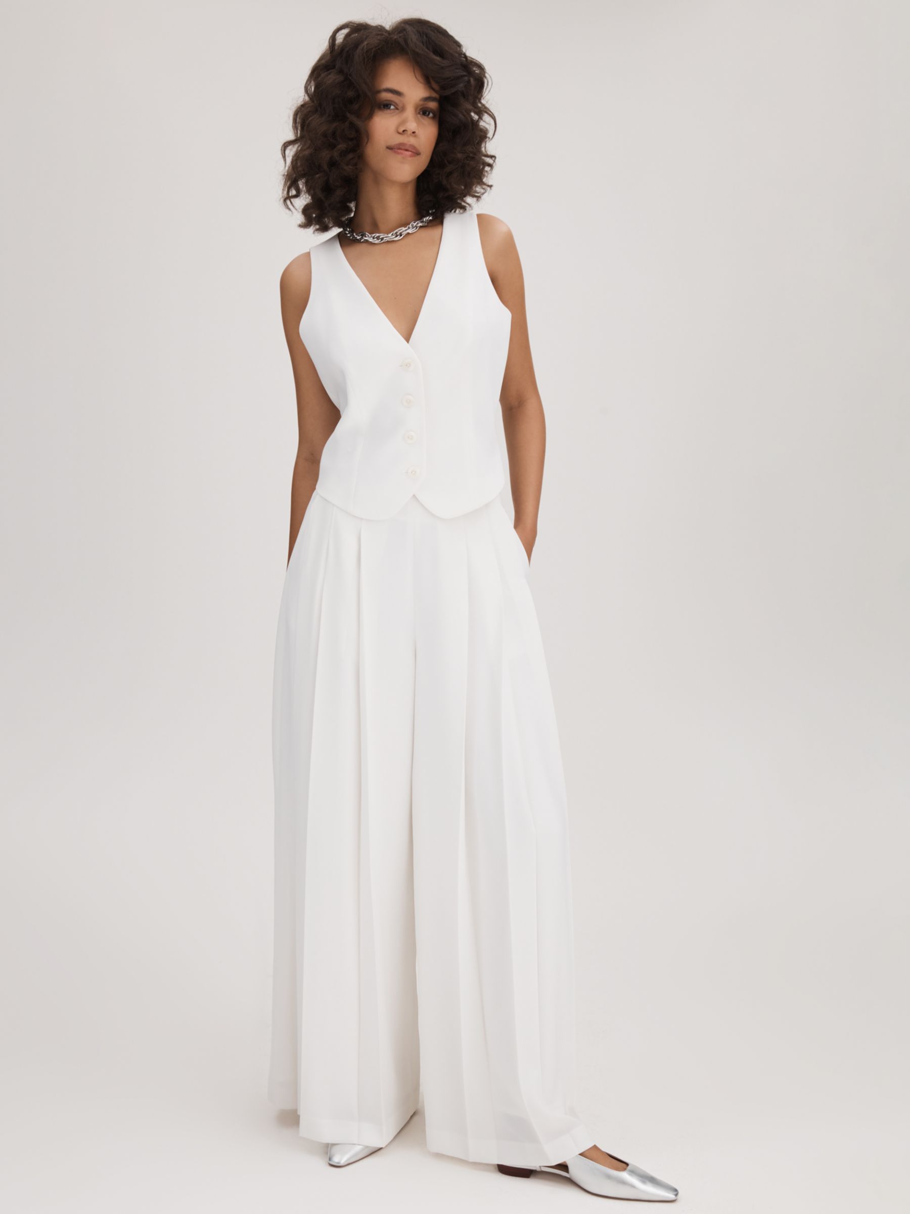 Buy FLORERE Deep Pleat Extra Wide Leg Trousers Online at johnlewis.com