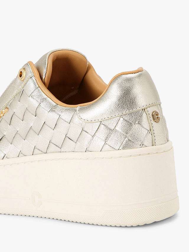 Carvela Leather Laceless Trainers, Gold
