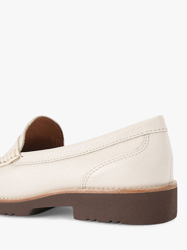 KG Kurt Geiger Melody Leather Loafers, Natural Putty