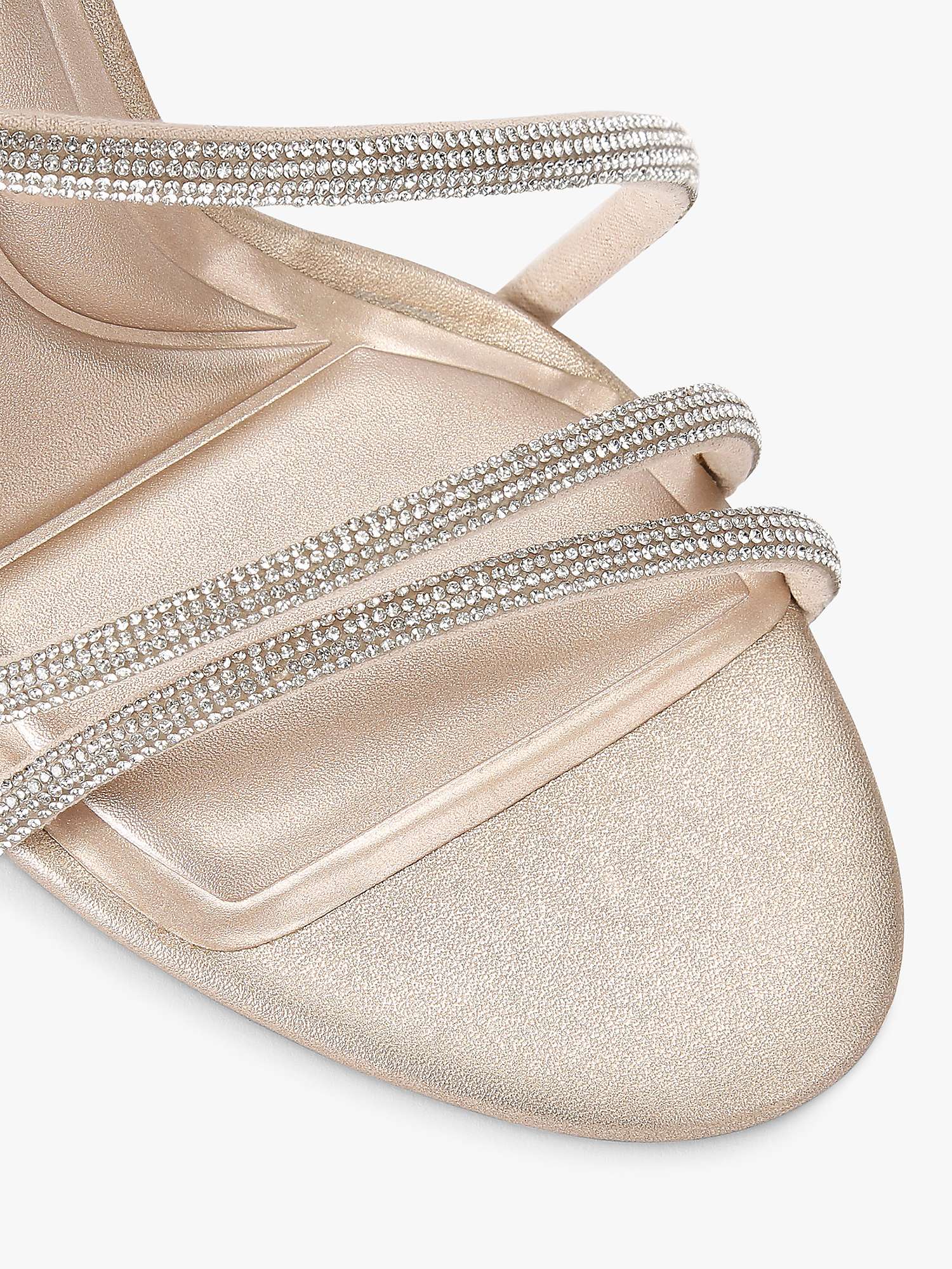 Buy Carvela Spiral Diamante Embellished Sandals, Champagne Online at johnlewis.com