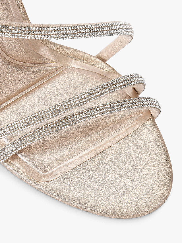 Carvela Spiral Diamante Embellished Sandals, Champagne