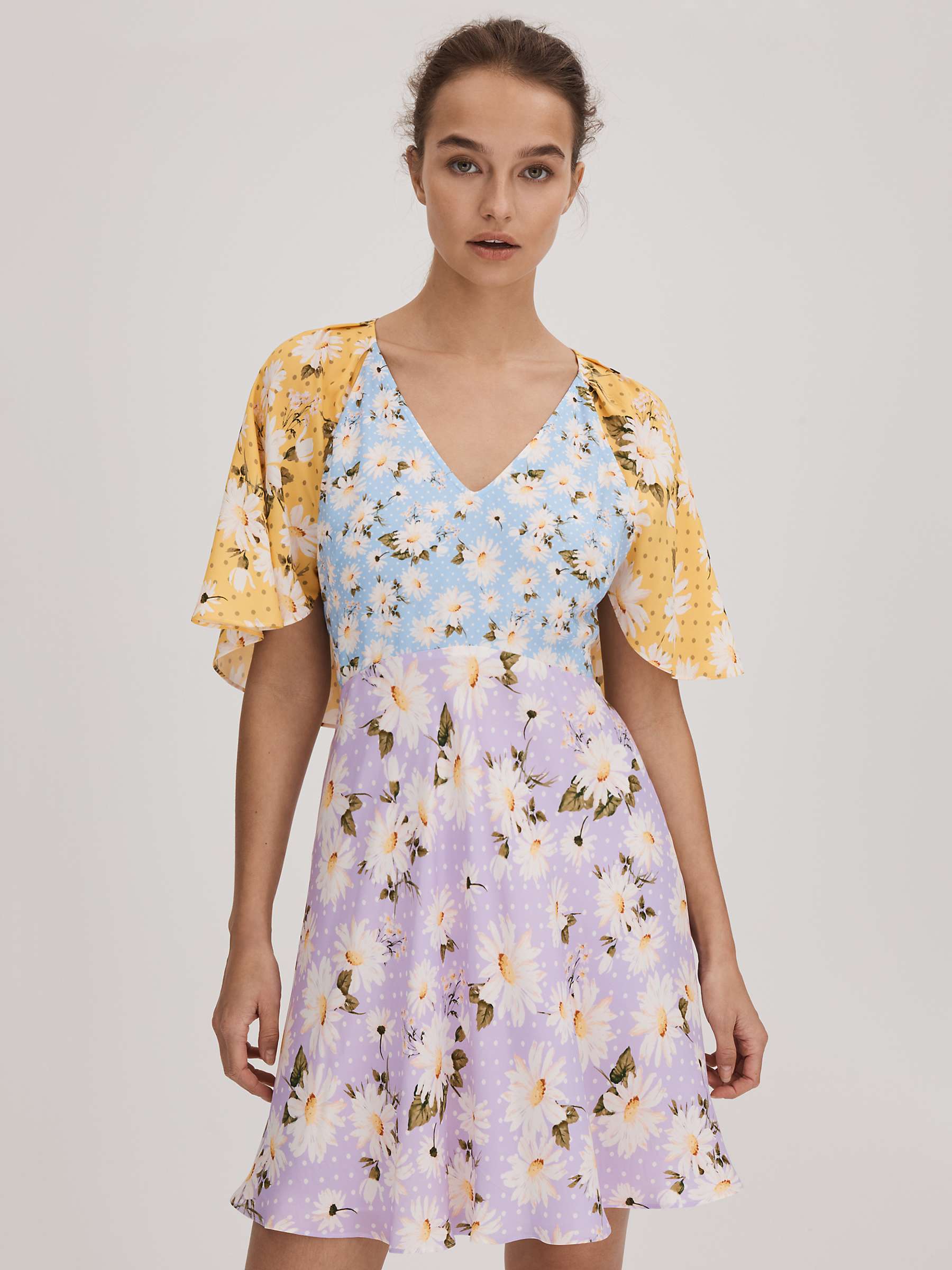 Buy FLORERE Cape Back Mini Dress, Multi Online at johnlewis.com