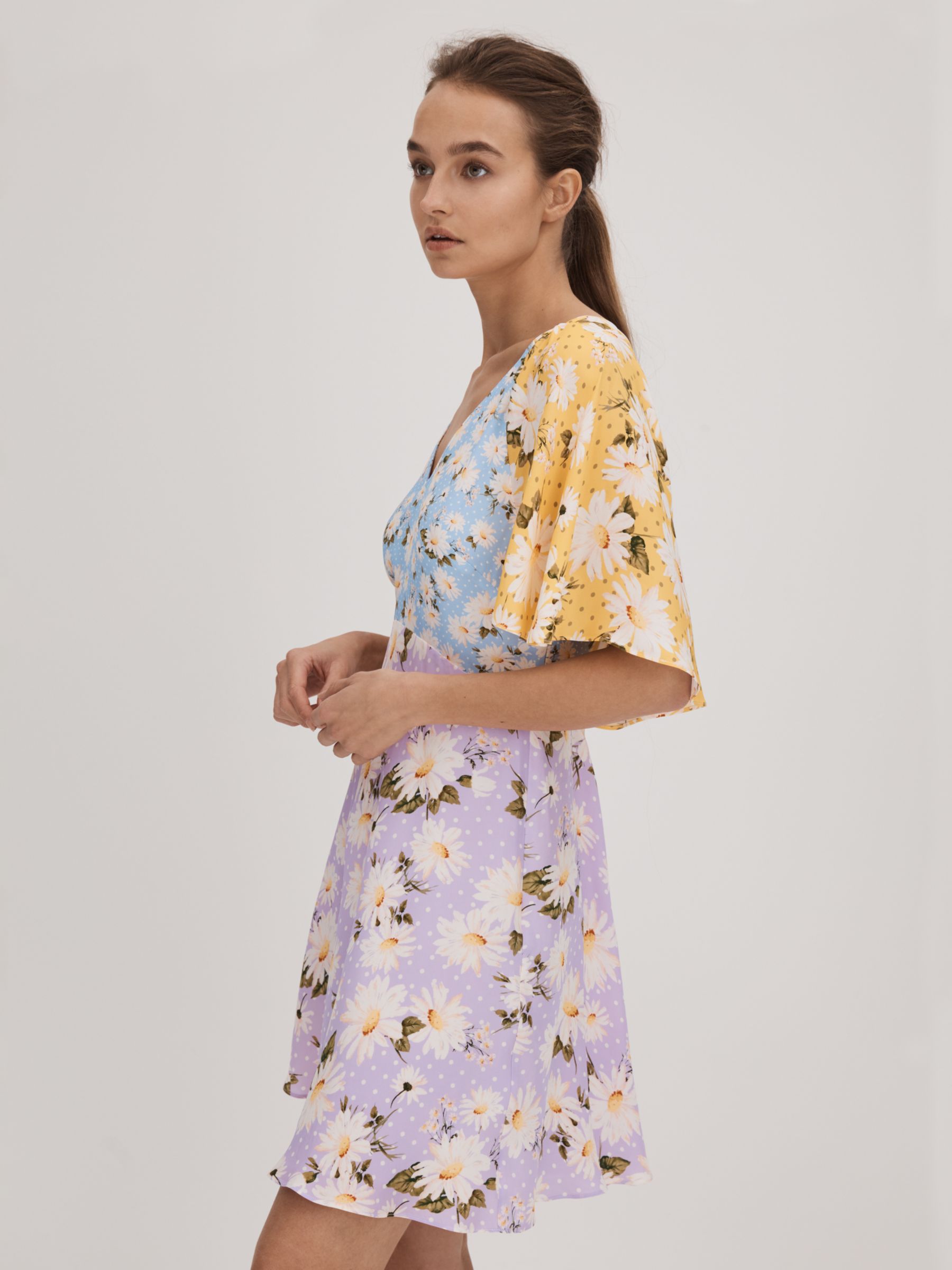 Buy FLORERE Cape Back Mini Dress, Multi Online at johnlewis.com