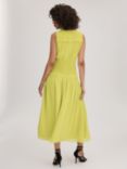FLORERE Smocked Waist Midi Dress, Lime