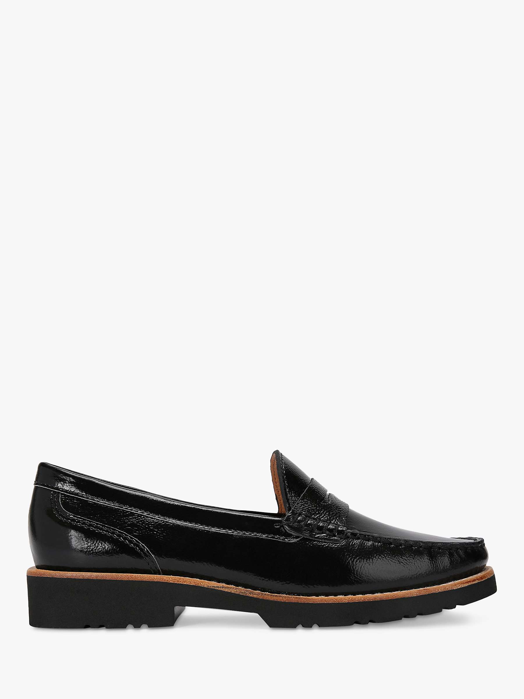 Buy KG Kurt Geiger Melody Leather Loafers, Black Online at johnlewis.com