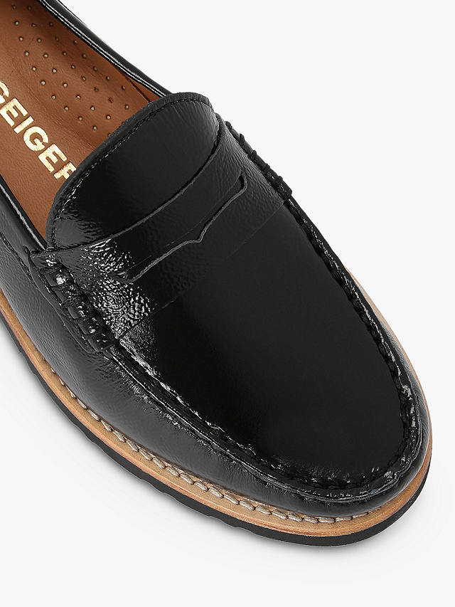 KG Kurt Geiger Melody Leather Loafers, Black