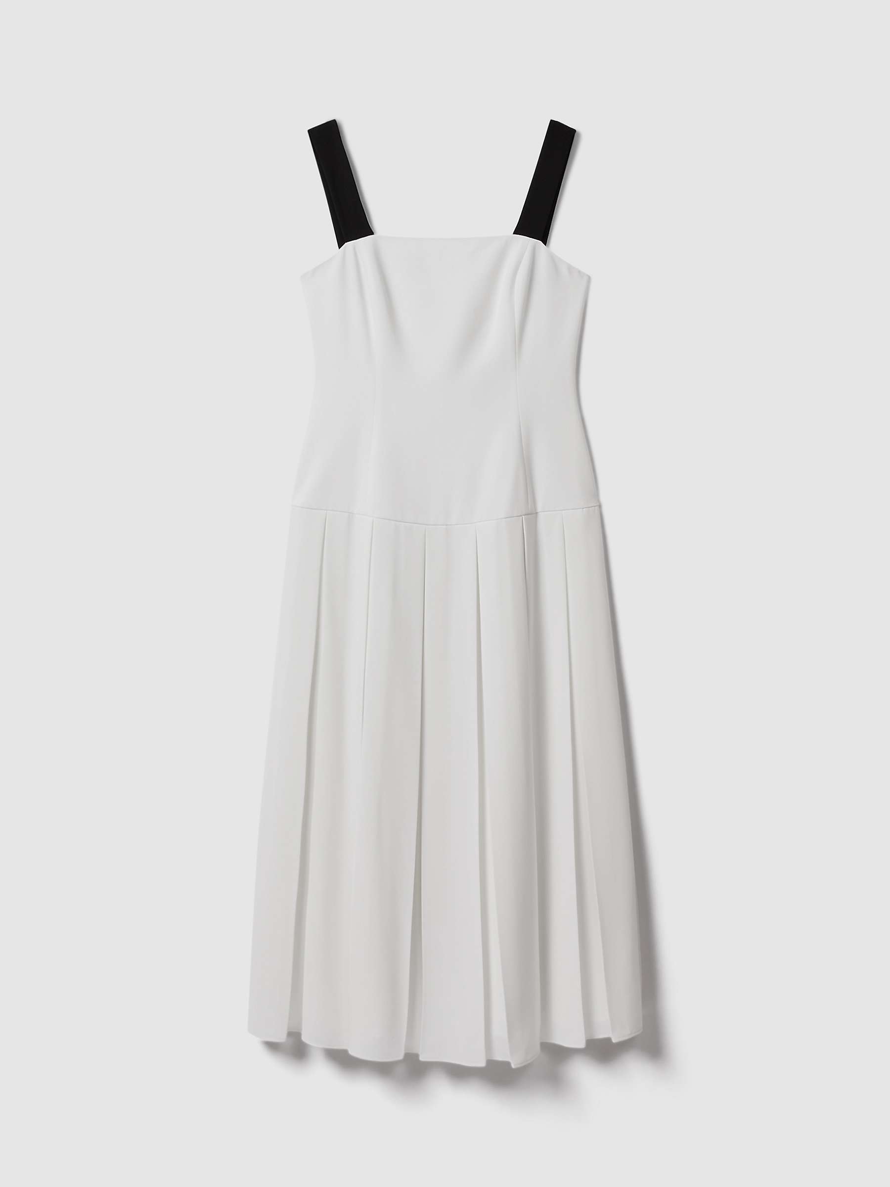 Buy FLORERE Pleated Midi Dress, Off White Online at johnlewis.com