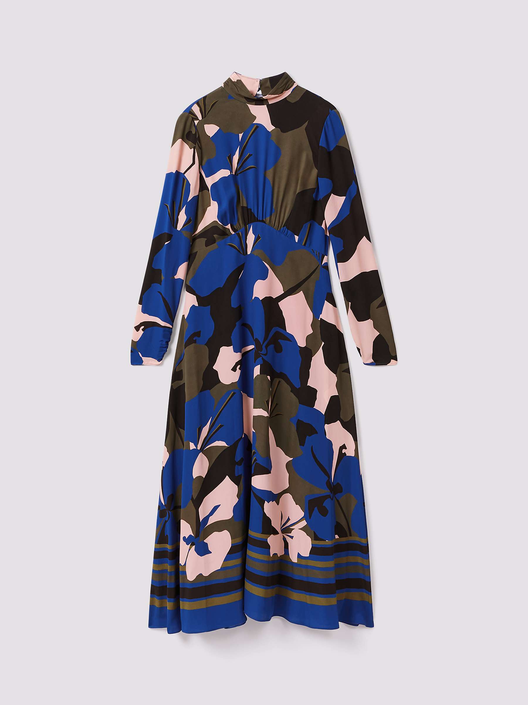 Buy FLORERE Floral Zip Cuff Midi Dress, Multi Online at johnlewis.com