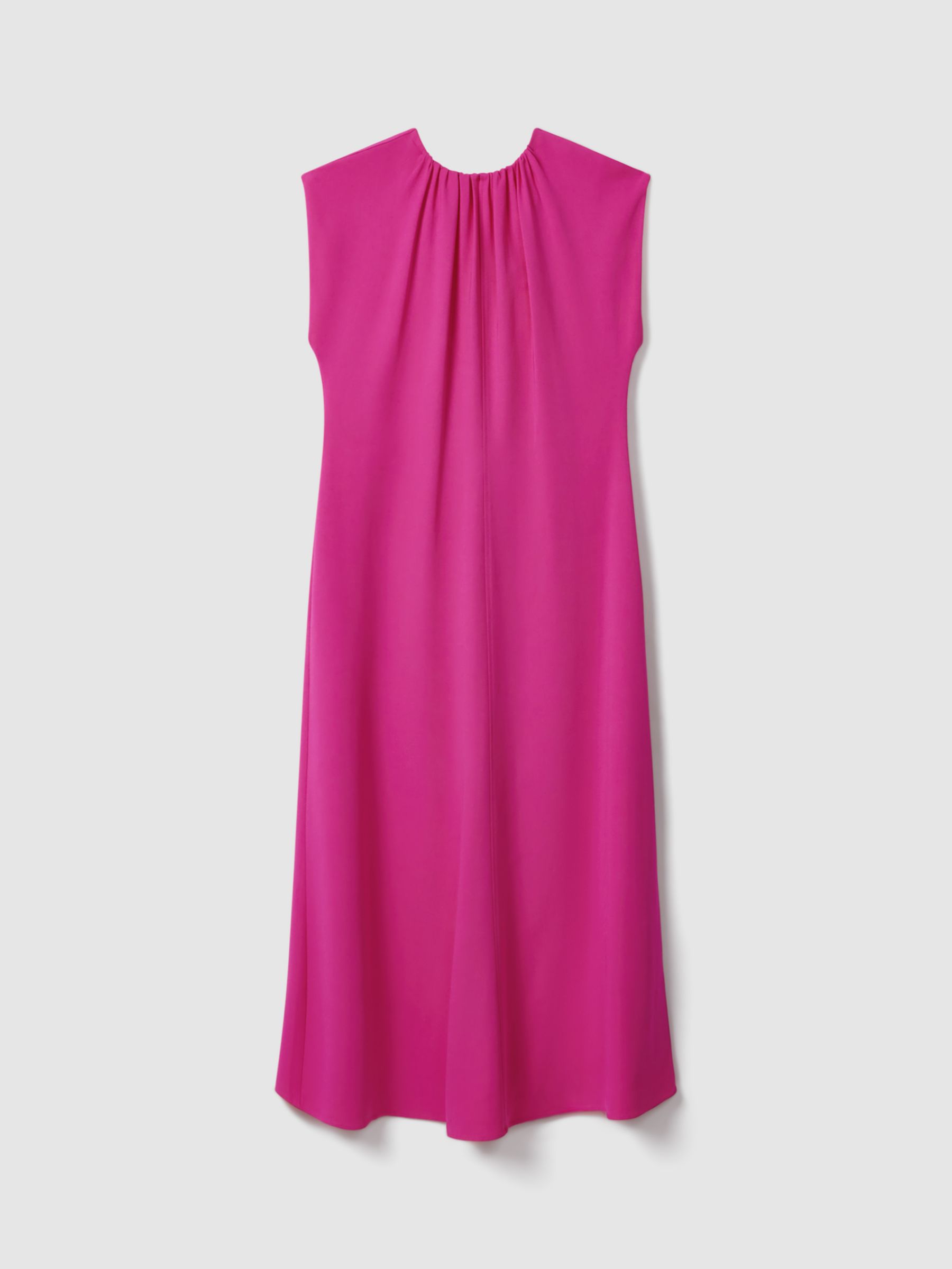 FLORERE Tie Back Midi Dress, Deep Pink, 14