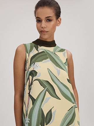 FLORERE Palm Print Maxi Dress, Pale Yellow