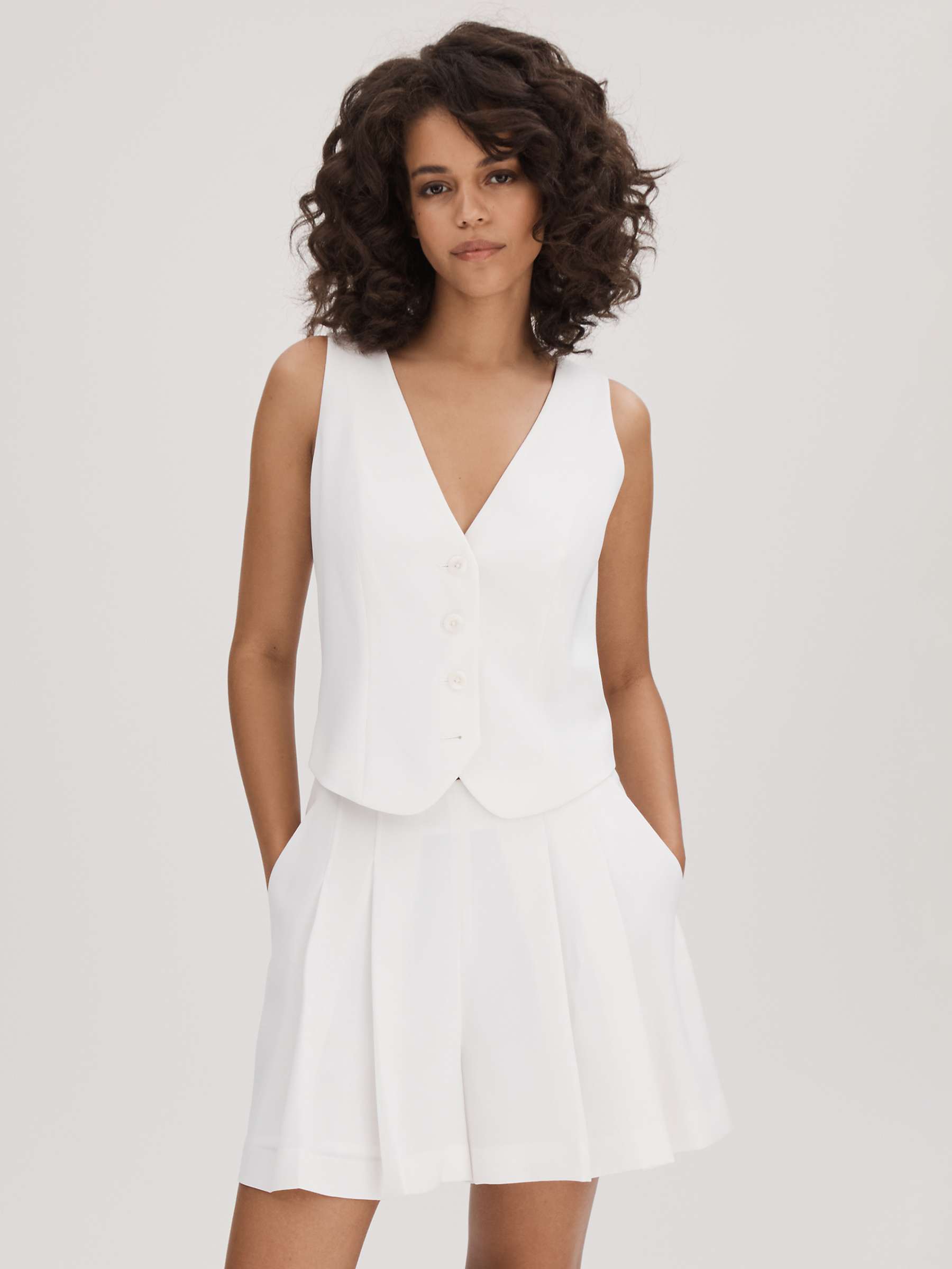 Buy FLORERE Tailored Crepe Shorts, Ivory Online at johnlewis.com