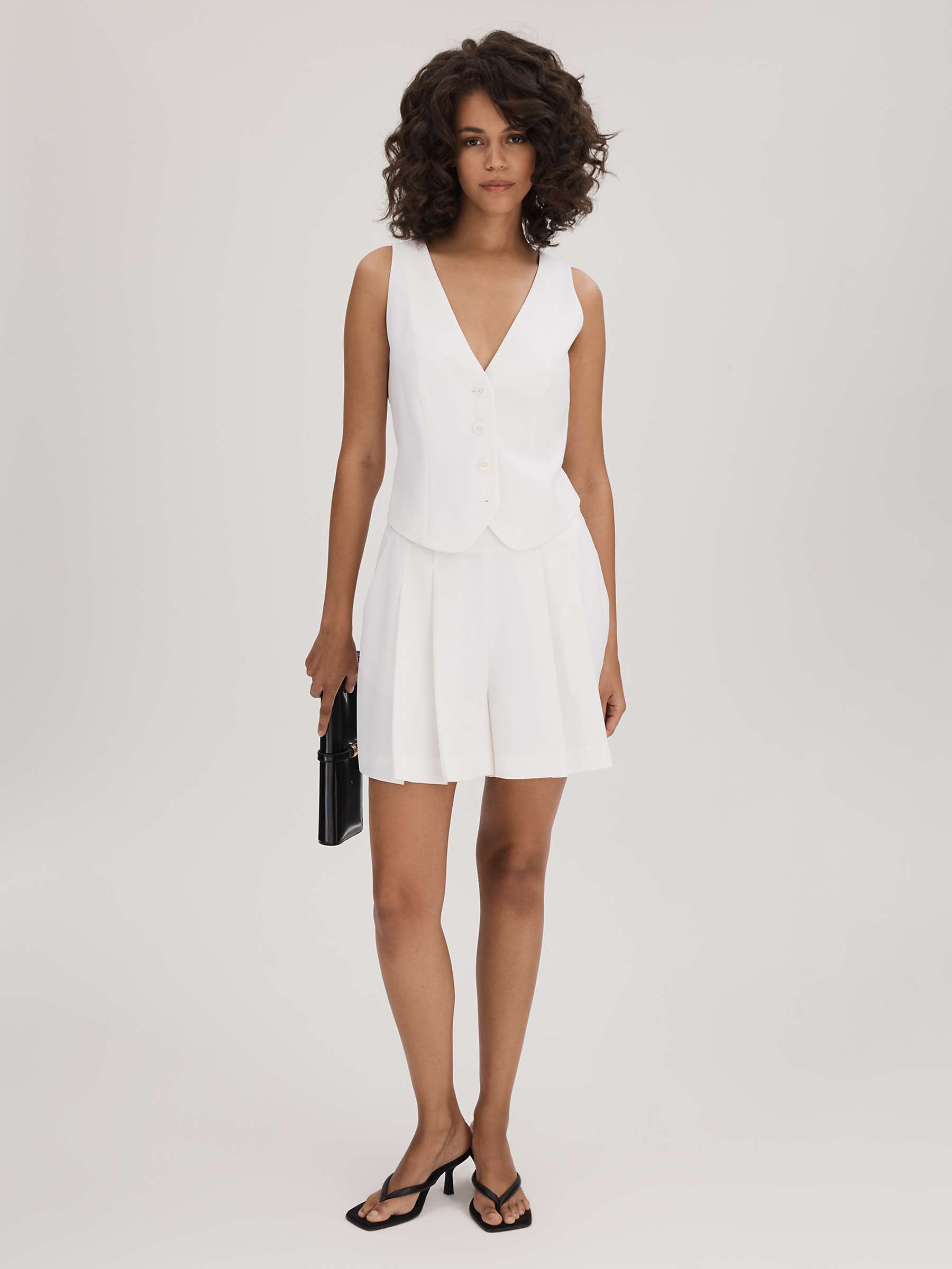 Buy FLORERE Tailored Crepe Shorts, Ivory Online at johnlewis.com