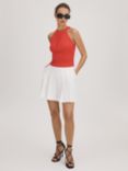 FLORERE Knitted Top, Deep Coral