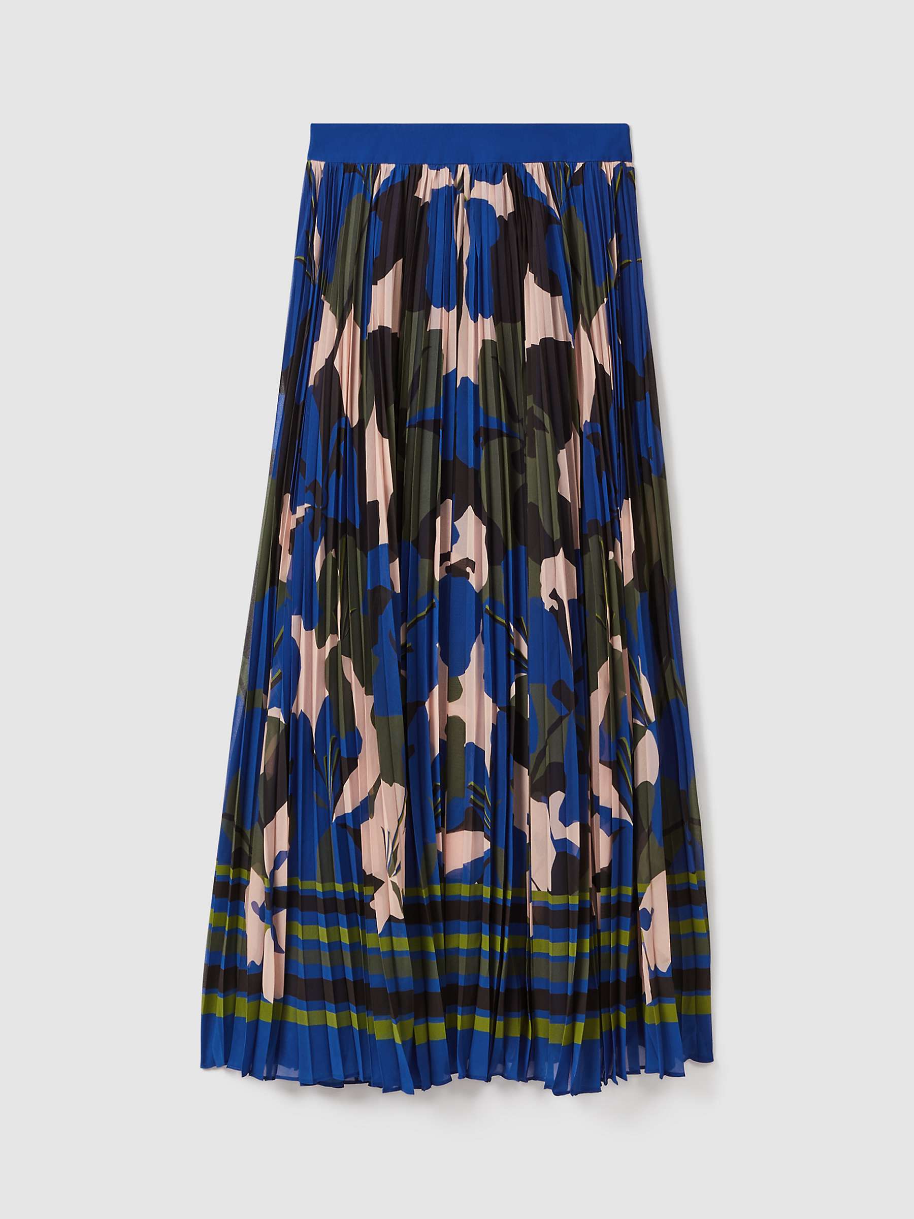 Buy FLORERE Floral Pleated Maxi Skirt, Multi Online at johnlewis.com