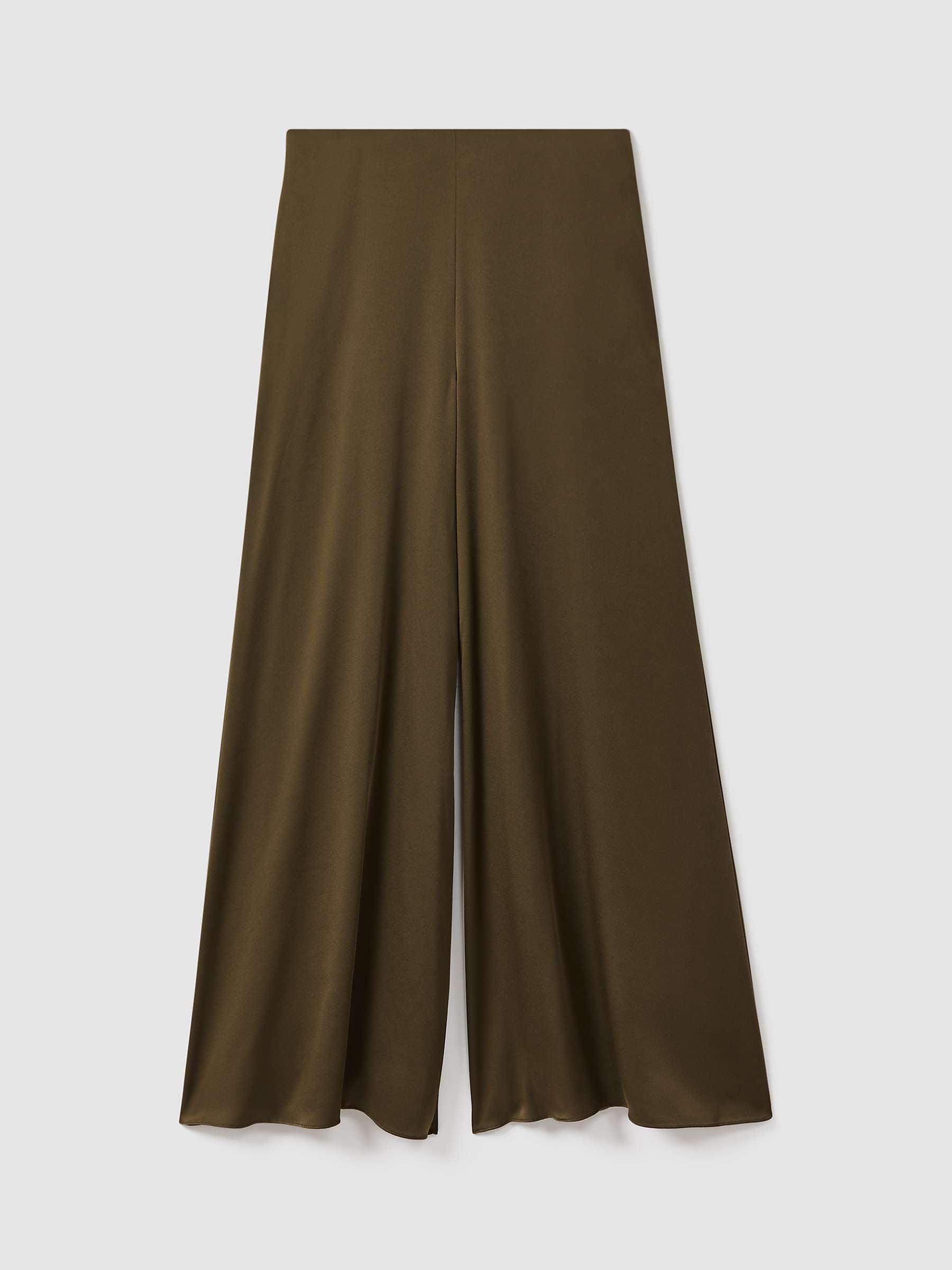 Buy FLORERE Wide Leg Trousers, Dark Khaki Online at johnlewis.com