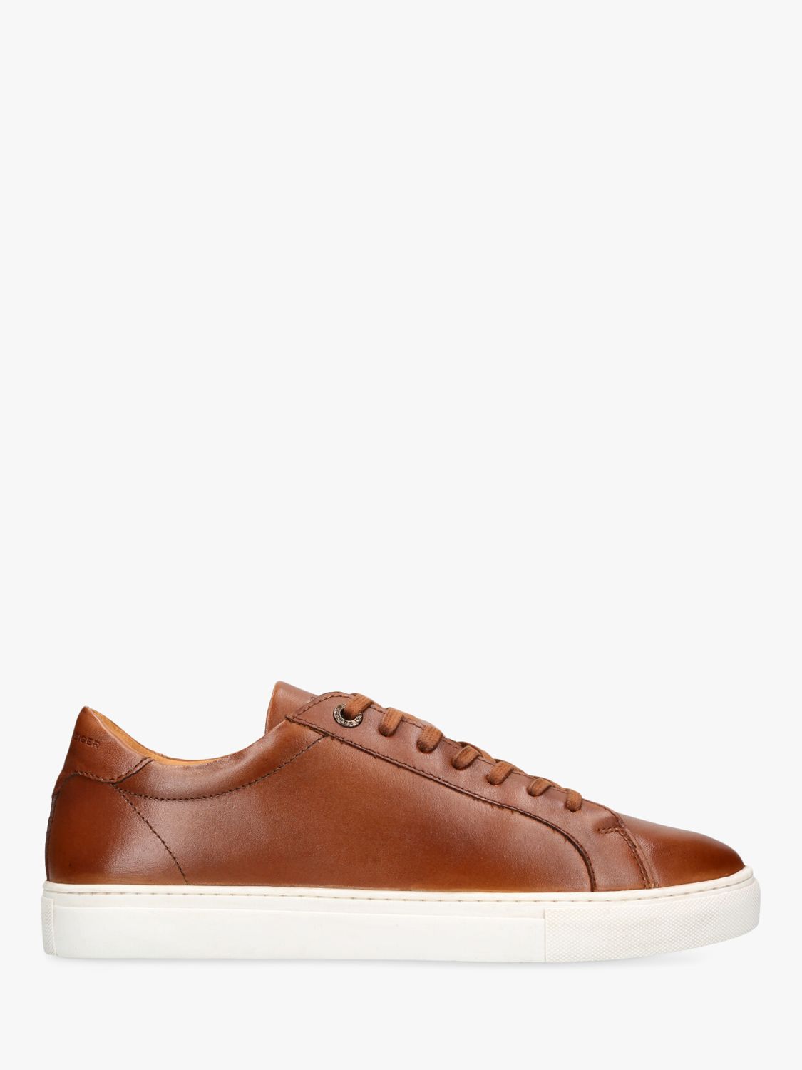 KG Kurt Geiger Fire Leather Trainers, Brown Tan at John Lewis & Partners