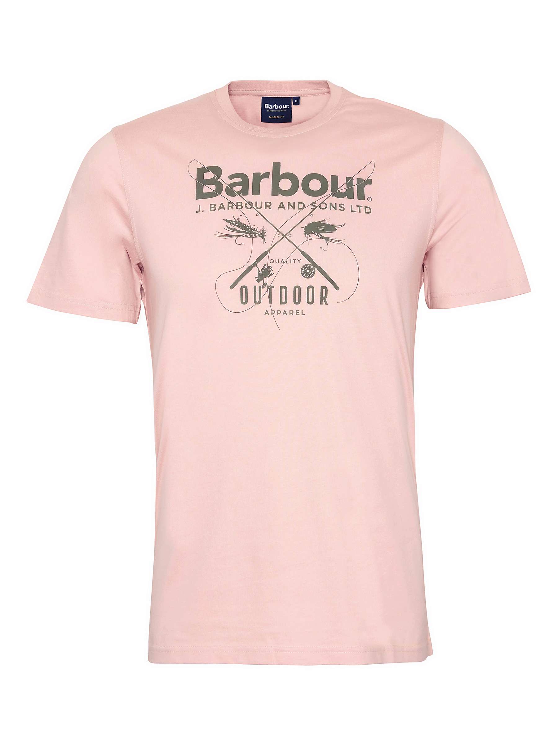 Buy Barbour Fly Graphic T-Shirt, Pink Mist Online at johnlewis.com