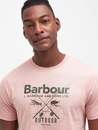 Barbour Fly Graphic T-Shirt, Pink Mist