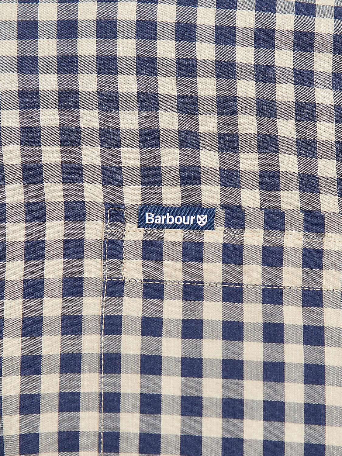 Buy Barbour Merryton Gingham Tailored Shirt, Stone Online at johnlewis.com