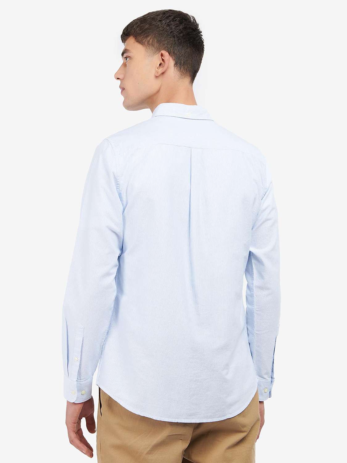 Buy Barbour Striped Oxford Tailored Shirt, Sky Blue Online at johnlewis.com