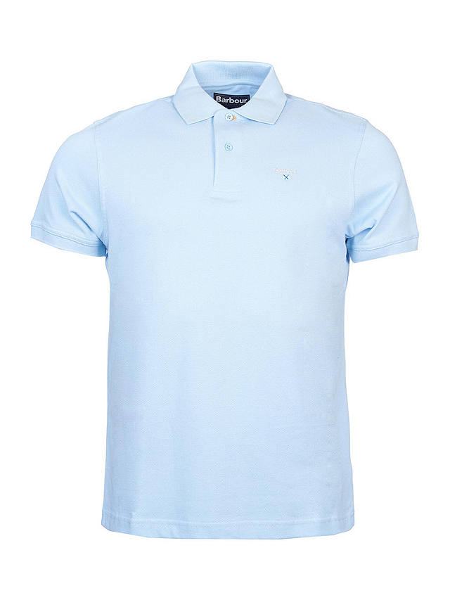 Barbour Short Sleeve Sports Polo Shirt, Sky