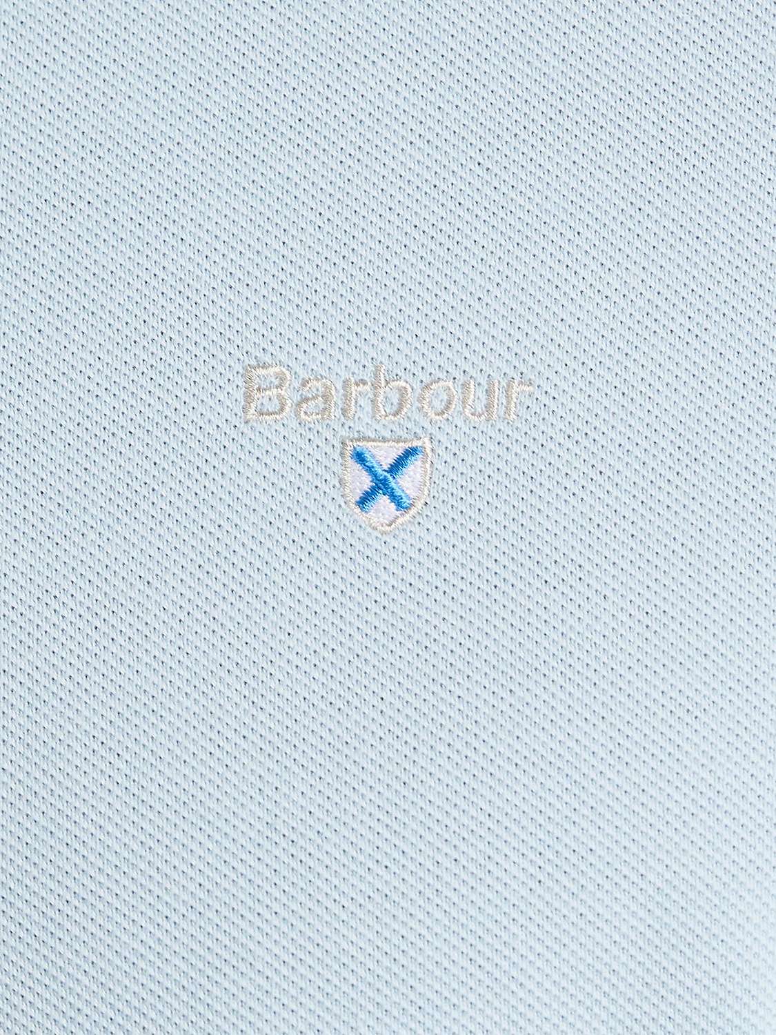 Buy Barbour Short Sleeve Sports Polo Shirt, Sky Online at johnlewis.com