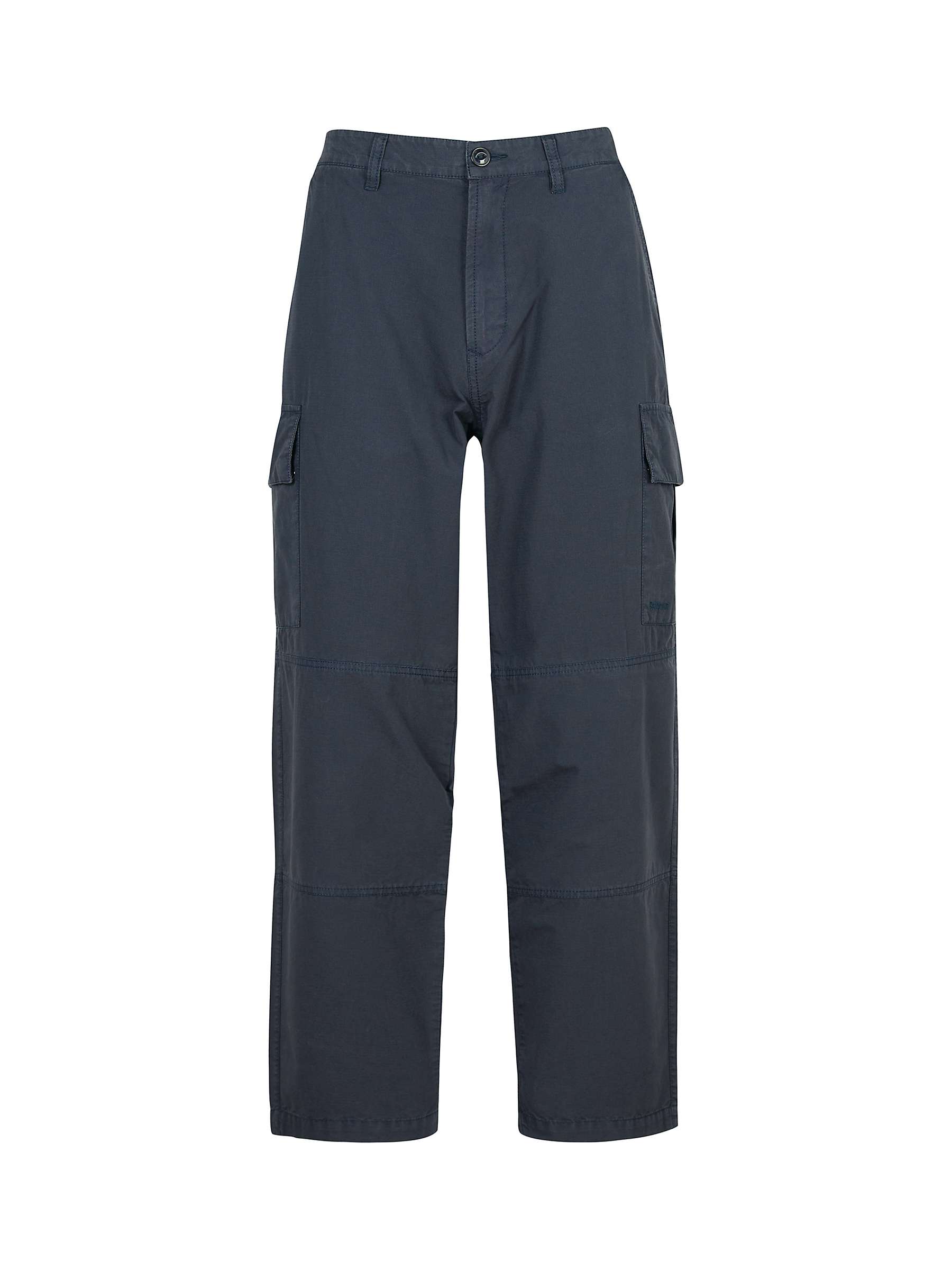Buy Barbour Essential Ripstop Cargo Trousers, Navy Online at johnlewis.com