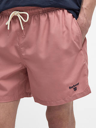 Barbour Staple 5" Swim Shorts, Pink Clay