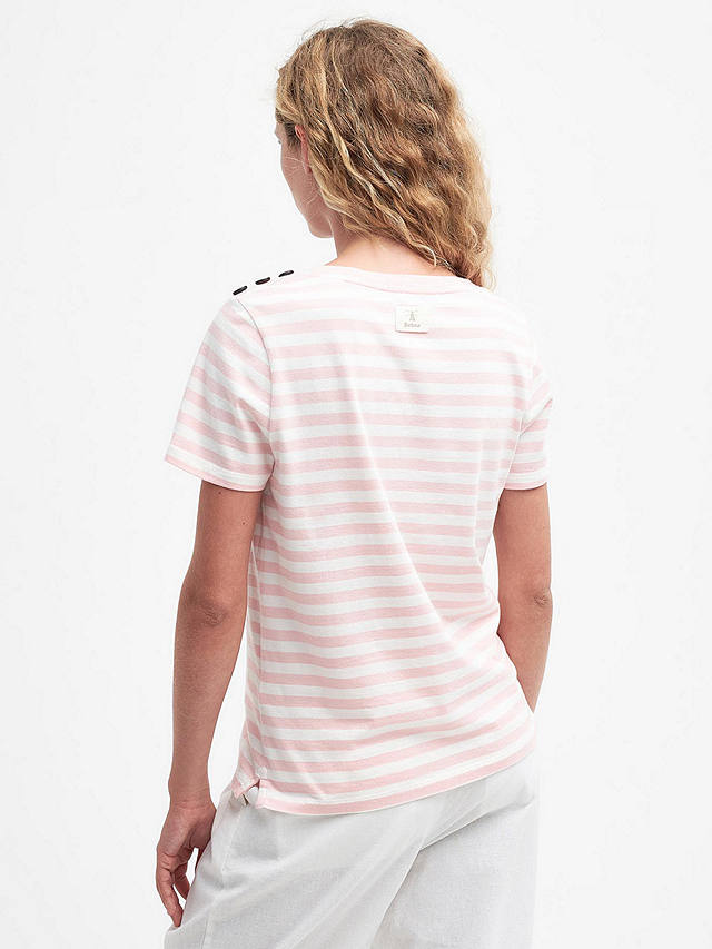 Barbour Ferryside Stripe T-Shirt, Shell Pink