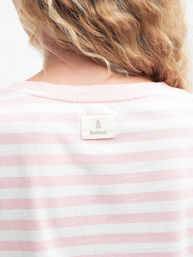 Barbour Ferryside Stripe T-Shirt, Shell Pink