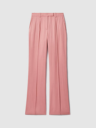 Reiss Petite Millie Flared Tailored Trousers, Pink