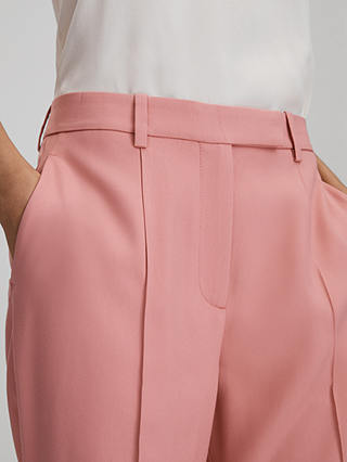 Reiss Petite Millie Flared Tailored Trousers, Pink