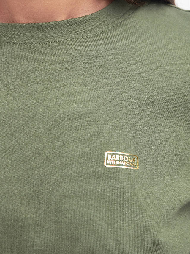 Barbour International Soules Tie Detail T-Shirt, Green Smoke