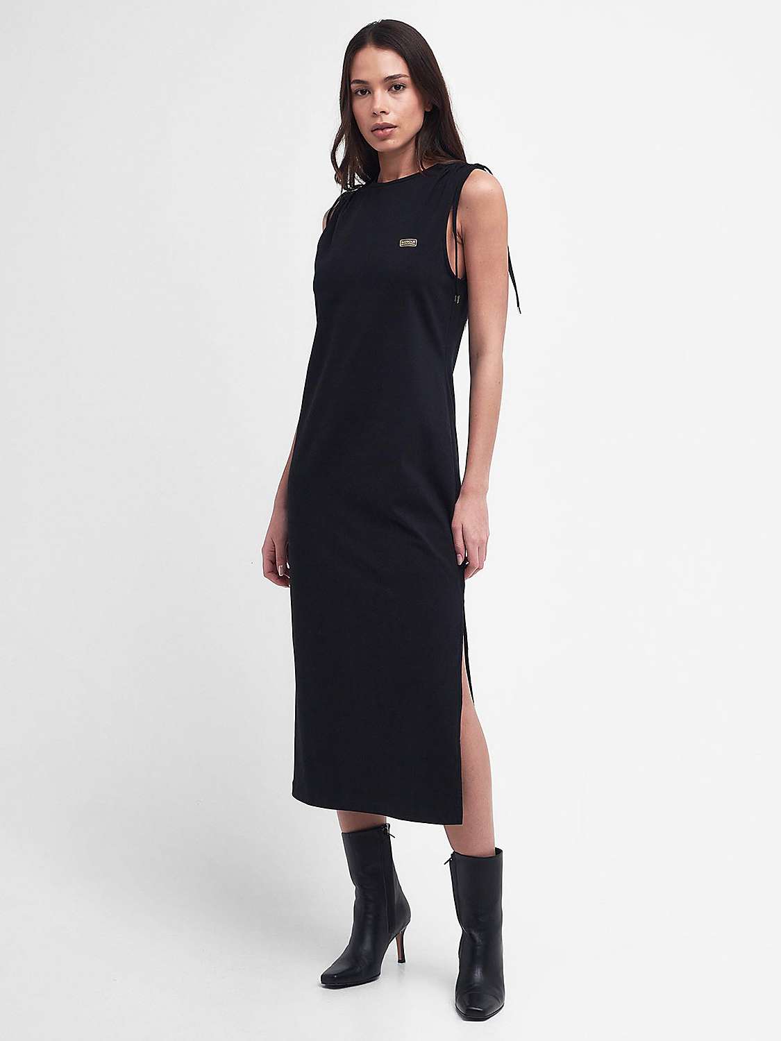 Buy Barbour International Retton Midi Dress, Black Online at johnlewis.com