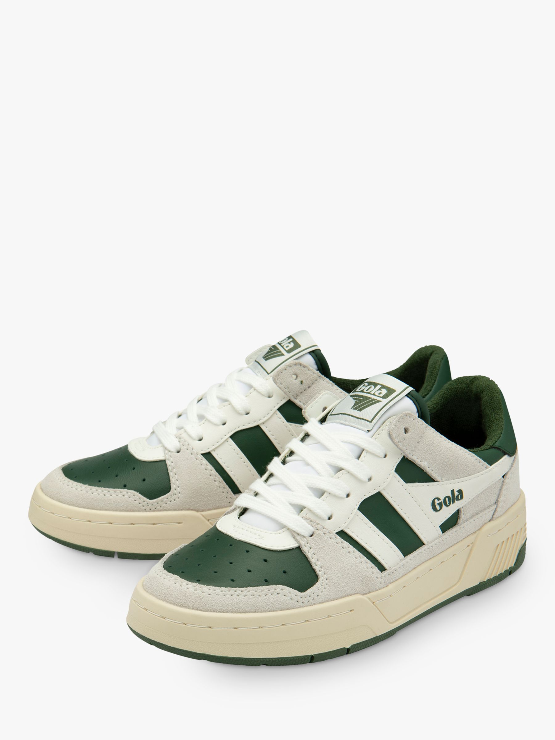 Gola Classics Allcourt '86 Leather Trainers, Evergeen/White at John ...