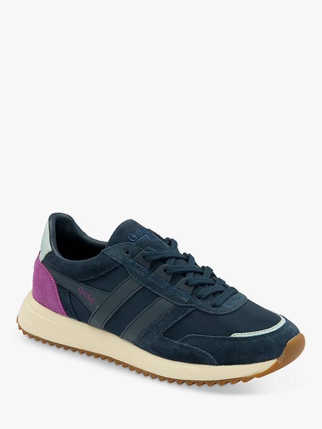Gola Classics Chicago Textile Trainers, Navy/Ice Blue