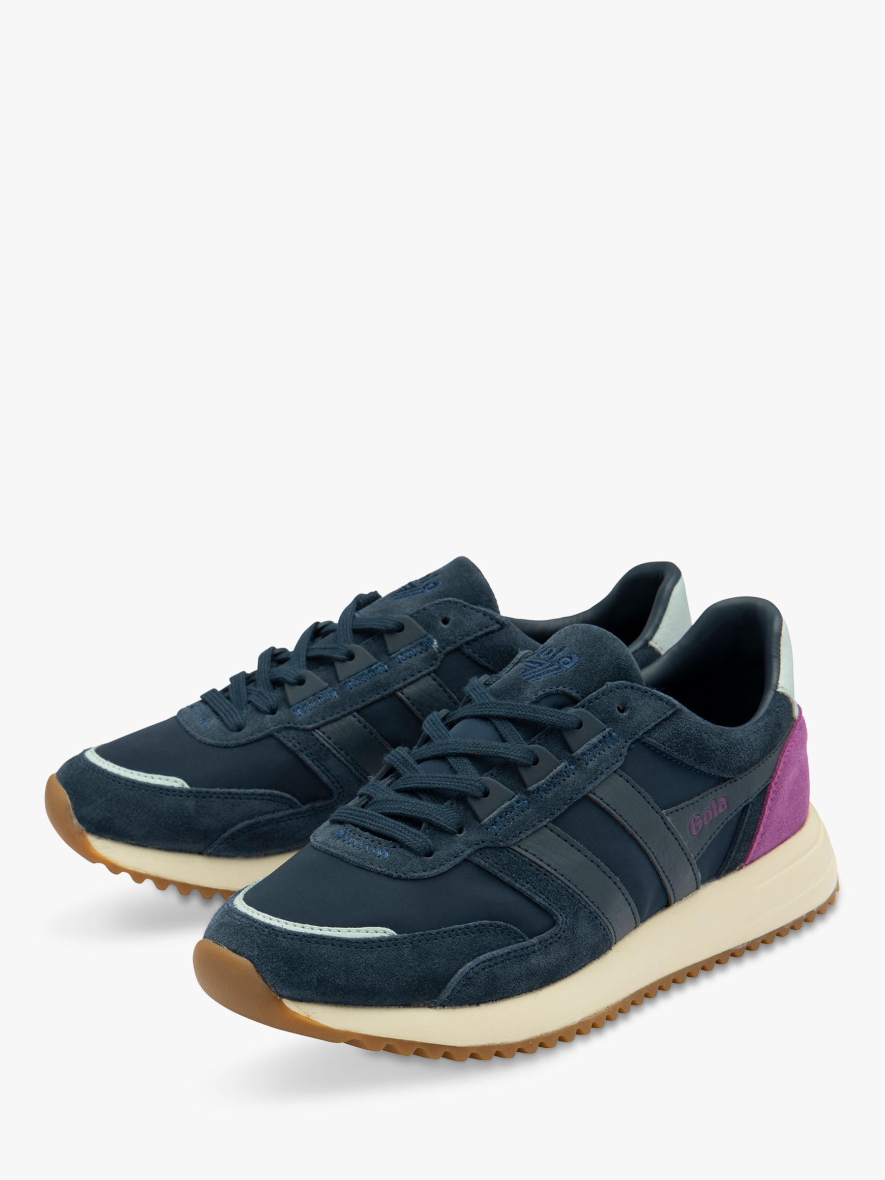 Buy Gola Classics Chicago Textile Trainers, Navy/Ice Blue Online at johnlewis.com