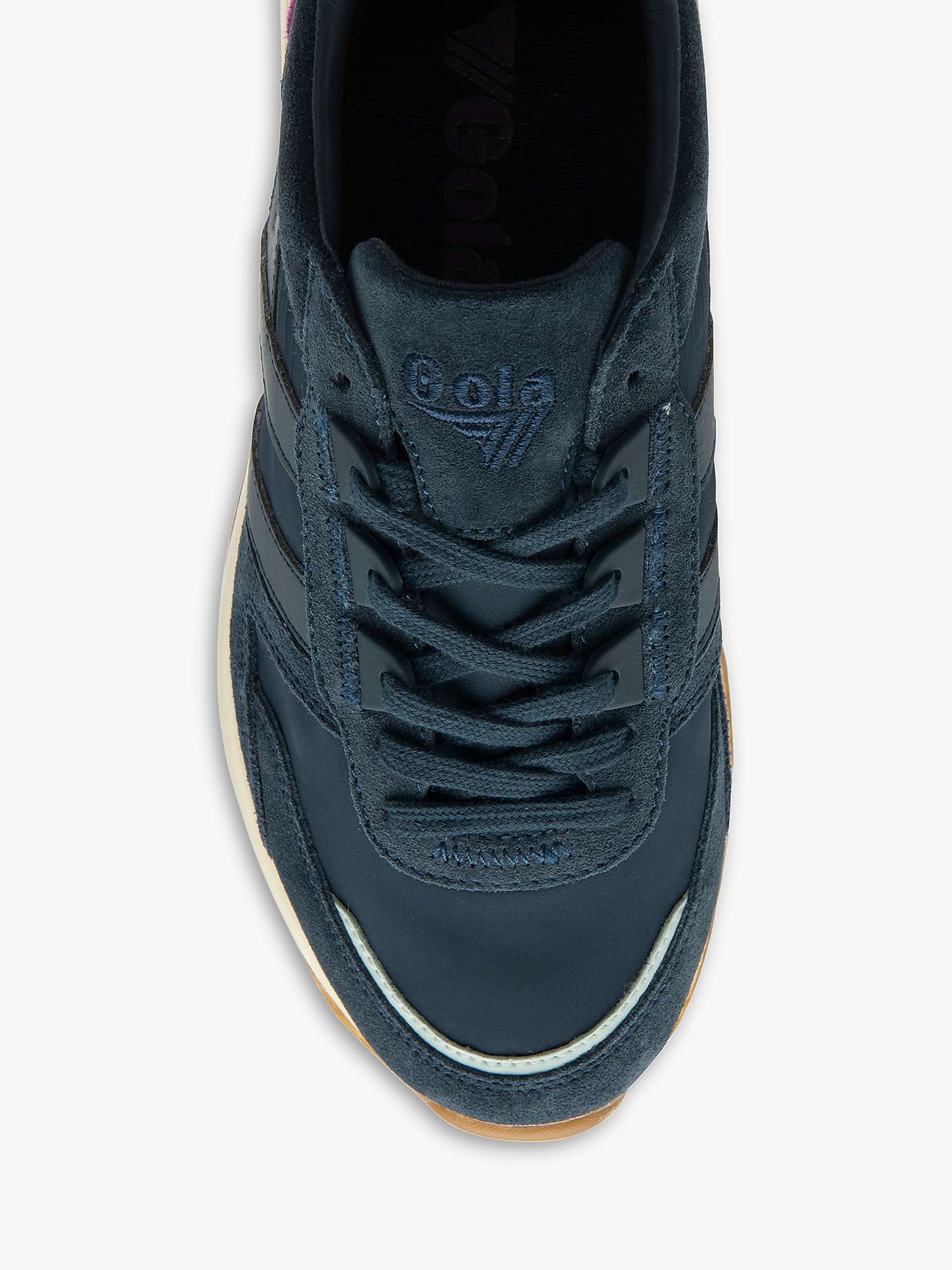 Buy Gola Classics Chicago Textile Trainers, Navy/Ice Blue Online at johnlewis.com
