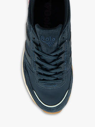 Gola Classics Chicago Textile Trainers, Navy/Ice Blue