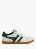 Gola Classics Equipe II Leather Trainers, White/Green/Navy