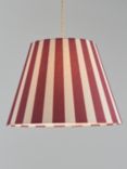 John Lewis Bold Stripe Lampshade, 25cm, Red