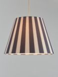 John Lewis Bold Stripe Lampshade, 25cm, Black