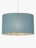 John Lewis Sophia Pure Linen Oval Lampshade, Lake Blue