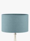 John Lewis Sophia Pure Linen Oval Lampshade, Lake Blue