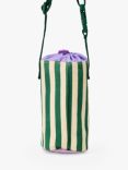 Small Stuff Kids' Canvas Stripe Crossbody Water Bottle Holder, Green/Multi