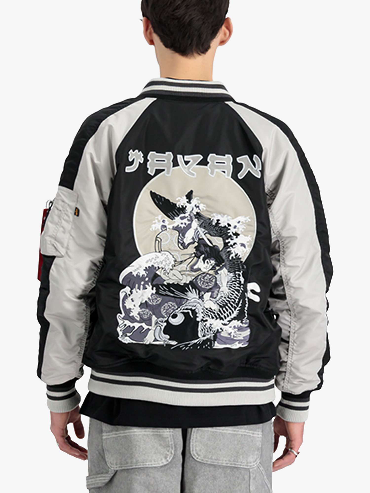 Buy Alpha Industries Japan Warrior Souvenir Jacket, Black Online at johnlewis.com