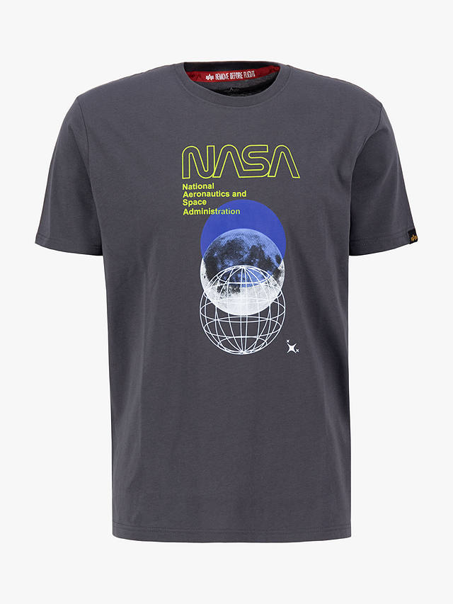 Alpha Industries NASA Orbit Print T-Shirt, Vintage Grey